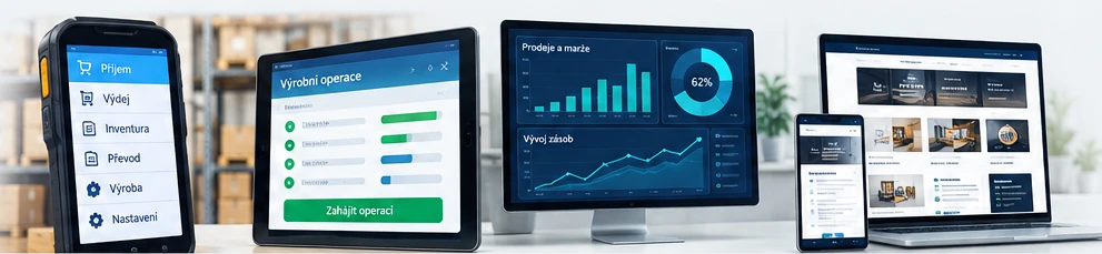 Skladové, výrobní a analytické aplikace